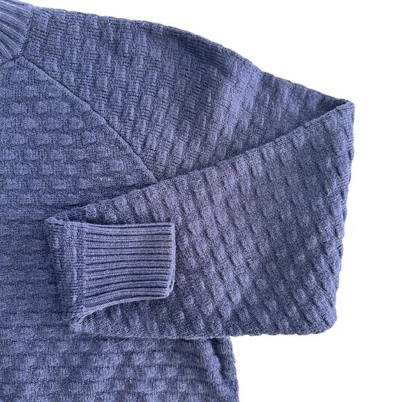 Lululemon Texture Play Crew Sweater Cadet Blue Size 4 Cashmere Blend - Picture 3 of 6